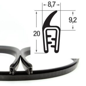 DTF1 – U - профили за защита на ръбове с перо – диапазон на затягане 1 – 2 mm