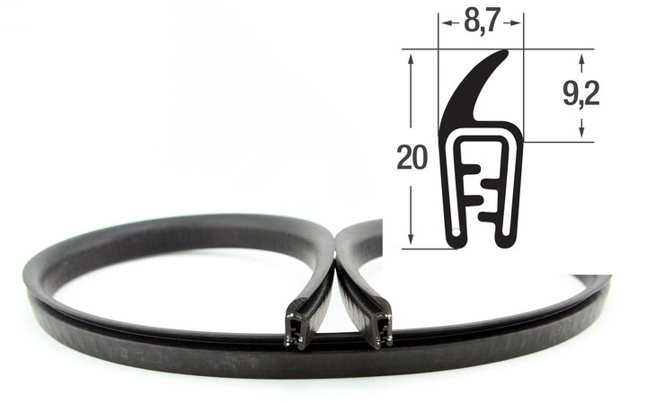 DTF1 – U - профили за защита на ръбове с перо – диапазон на затягане 1 – 2 mm - Image 2