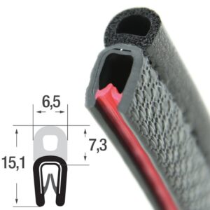 DTО10 – U- профил с горно уплътнение – диапазон на затягане 1 – 2 mm
