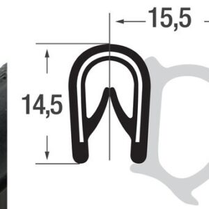 DTS12 - PVC/EPDM уплътнение отстрани - диапазон на затягане от 1 - 4 mm