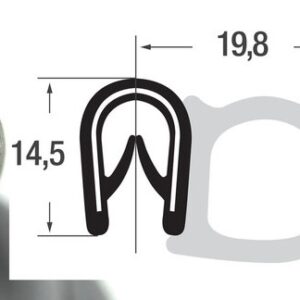 DTS13 - PVC/EPDM уплътнение отстрани - диапазон на затягане от 1 - 4 mm