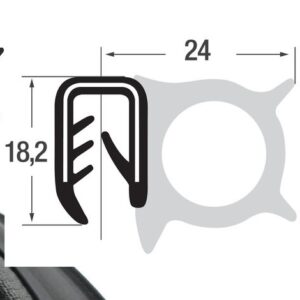 DTS14 - PVC/EPDM уплътнение отстрани - диапазон на затягане от 4 - 6 mm