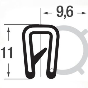 DTS15 - EPDM уплътнение отстрани - диапазон на затягане от 1 - 2 mm