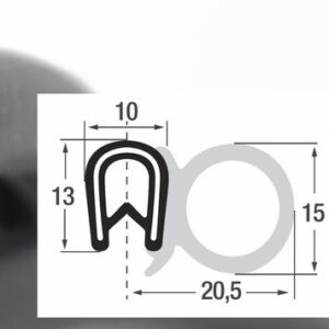 DTS19 - PVC/EPDM уплътнение отстрани - диапазон на затягане от 1 - 4 mm