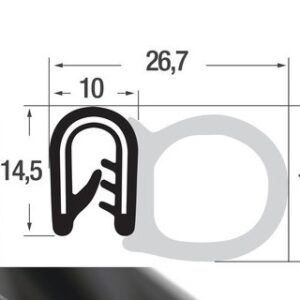 DTS2 - PVC/EPDM уплътнение отстрани - диапазон на затягане от 1 - 4 mm