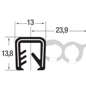 DTS20 - EPDM уплътнение отстрани - диапазон на затягане от 5 - 6 mm