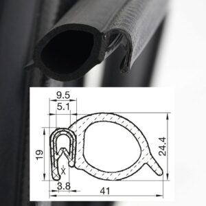 DTS6 - PVC/EPDM уплътнение отстрани - диапазон на затягане от 2 - 4,5 mm