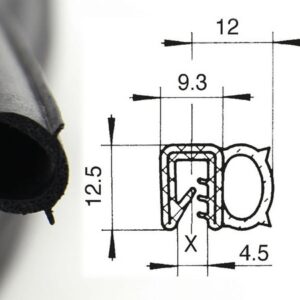 DTS7 - PVC/EPDM уплътнение отстрани - диапазон на затягане от 1 - 4 mm