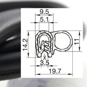 DTS1 - PVC/EPDM уплътнение отстрани - диапазон на затягане 1 - 4 mm